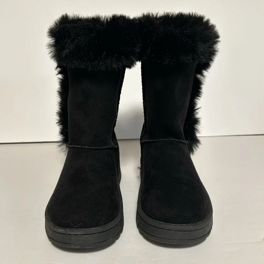 SO Sofia Girls Chestnut Brown‎ Faux Fur Sherpa Style Boot Size 12